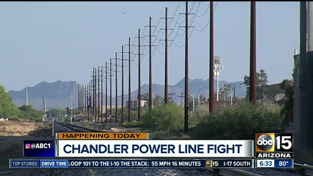 Protesters against new power lines in Valley neighborhoods