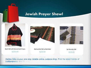 Get hand painted jewish tallit with attractive designs at Galilee Silks
