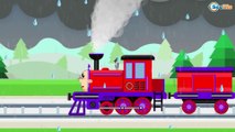 Learn with the Train Cartoon about Cars & Trains - Learn Numbers & Shapes