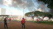 Smoke Billows from Burning Ministry Building During Anti-Temer Protest