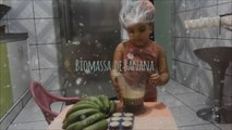 COMO fazer Biomassa de BANANA verde(RECEITA)