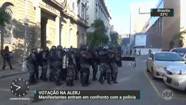 Alerj aprova aumento da contribuição previdenciária e manifestantes vão às ruas