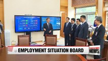 Employment situation board installed in President's primary office