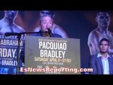 Manny Pacquiao vs Timothy Bradley Jr. complete card press conference - EsNews Boxing