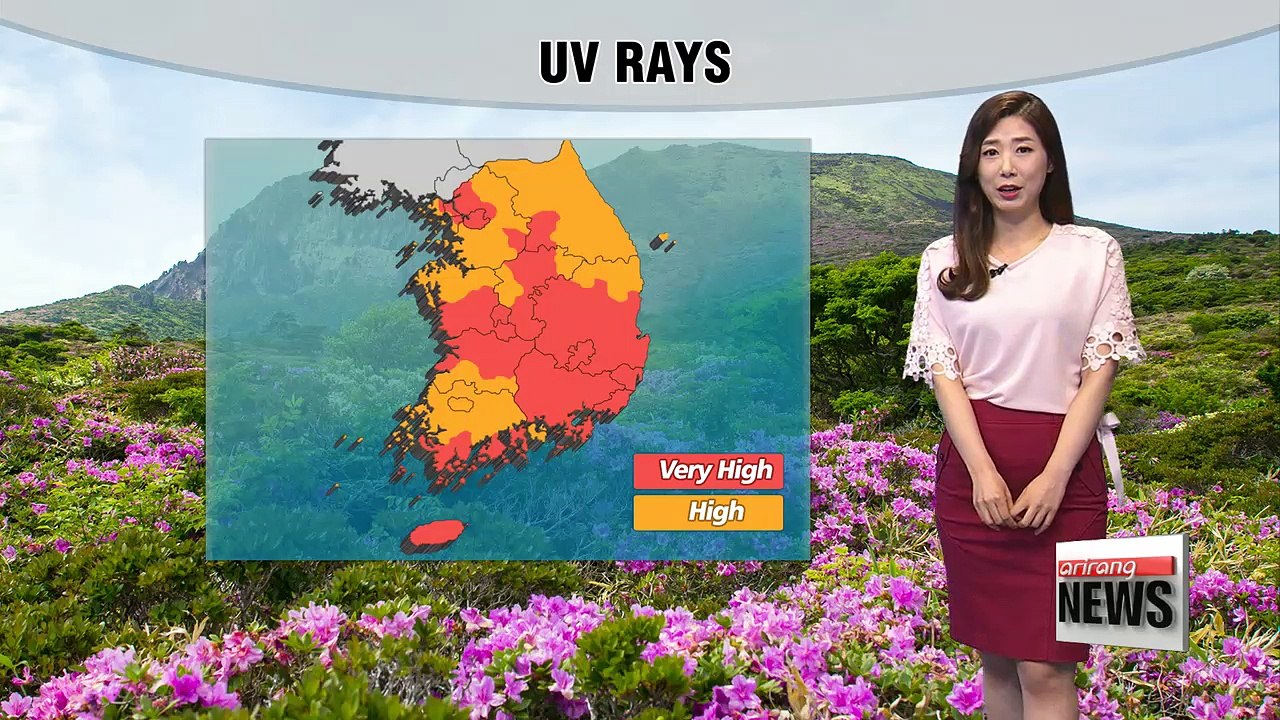 Mostly sunny with high UV rays