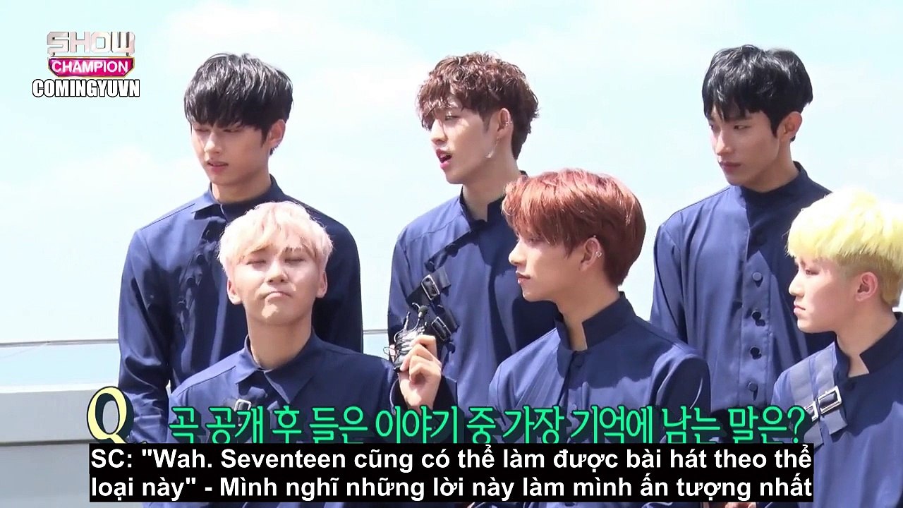 [COMINGYUVN][VIETSUB] SEVENTEEN - Q&A INTERVIEW SHOWCHAMPION