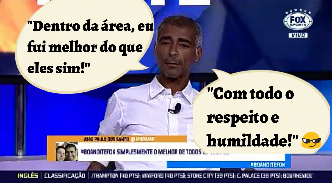 Romário: "Fui melhor dentro da área (goleador) que Messi e Maradona!"