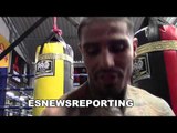 Speedy Mares training at rgba working the heavy bag - EsNews Boxing