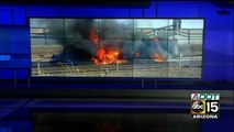 Semi-truck catches fire on I-10 during rush hour