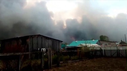 Пожар в посёлке Стрелка