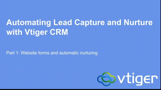 Automate lead capture and nurture from your website with Vtiger CRM