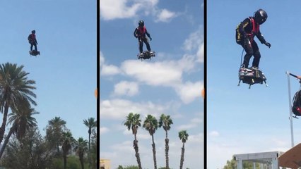 Franky Zapata teste le Flyboard Air (Arizona)