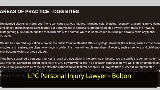 Attorney Lawyer Bolton ON - LPC Personal Injury Lawyer (800) 965-3402