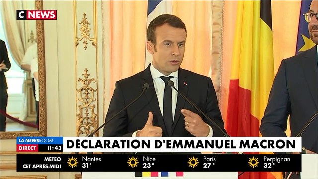 Le premier ministre belge reçoit Emmanuel Macron