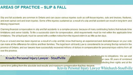 Personal Injury Lawyer Stouffville ON - Kravitz Personal Injury Lawyer (800) 964-0361