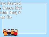 Outreo Bolsos de Piel Pecho Bolso Bandolera Hombre Cuero Bolsa Sport Chest Bag Pequeñas