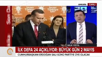 Cumhurbaşkanı Erdoğan, 2 Mayıs'ta AK Parti'ye Üye Olacak