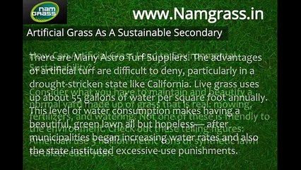 Artificial Grass As A Sustainable Secondary