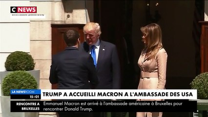 Donald Trump et Emmanuel Macron à l'ambassade des USA