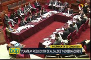 Polémica en el Congreso: plantean reelección de alcaldes y gobernadores
