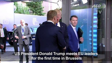 Trump meets EU chiefs in Brussels