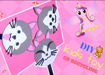 DIY creative kitty toy for kids - Recycle old CDs in just 3 minutes to useful stuff