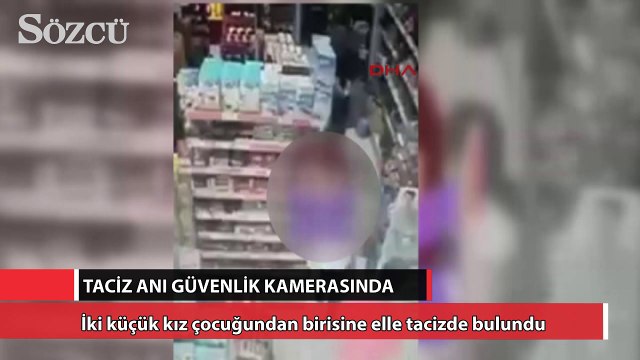 Küçük kız çocuğuna taciz güvenlik kamerasında