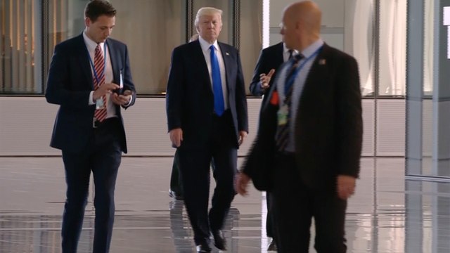 Trump arrives for NATO summit