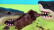 Sharks vs Chocolate Easter Bunny Mega Shark & Great White, Attack