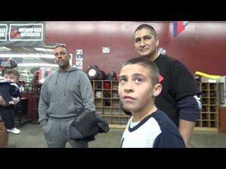 family come all the way from spain only to see robert garcia in oxnard!!! EsNews Boxing