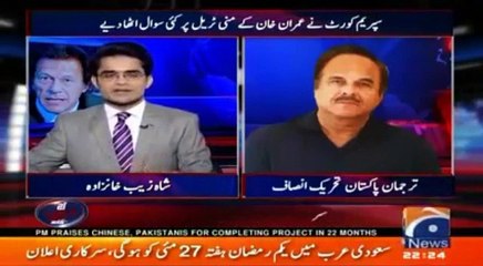 Imran Khan Ki Money Trail Ky Sawal Per PTI Leader Naeem Ul Haq Gusay Mian A Gyaa