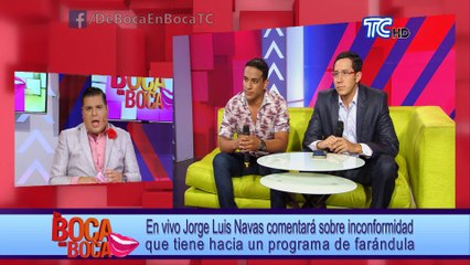 Jorge Luis Navas comentara sobre inconformidad que tiene hacia un programa de farándula