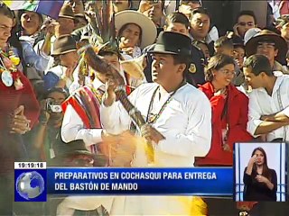 Preparativos en Cochasqui para entrega del Bastón de mando