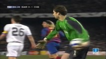 الشوط الثاني مباراة برشلونة و تشلسي 2-1 ثمن نهائي عصبة الابطال 2005