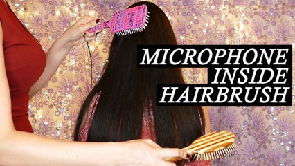 Hairbrush Microphones! Hair Brushing & Gentle Scalp Massage Sounds – ASMR Whispering