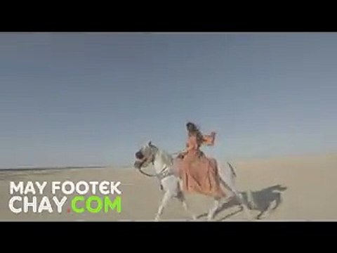 لحظة سقوط مريم بن حسين من الحصان