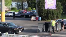 Challenger SRT 392 vs 520 hp of Mustang Roush 5XR-drag race 1 4 mile