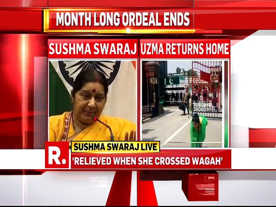 The minute Uzma said that she was an Indian national, we knew that we had to bring her back Sushma Swara