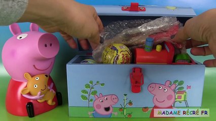Peppa Pig Surprises Boîte à outils Kinetic Sand Toolbox Chupa Chups Sable Magique et Œufs Surprise