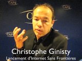 Lancement d'Internet sans frontieres par C. Ginisty