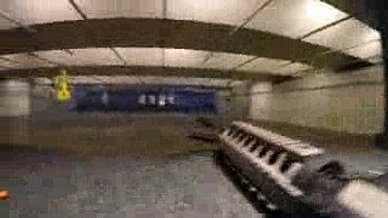 My frist 3 rounds from my AR(Iron Sights)_low