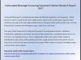 Carbonated Beverage Processing Equipment Market Research Report 2017