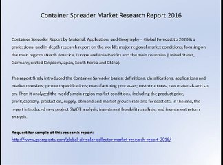 Container Spreader Market Research Report 2016