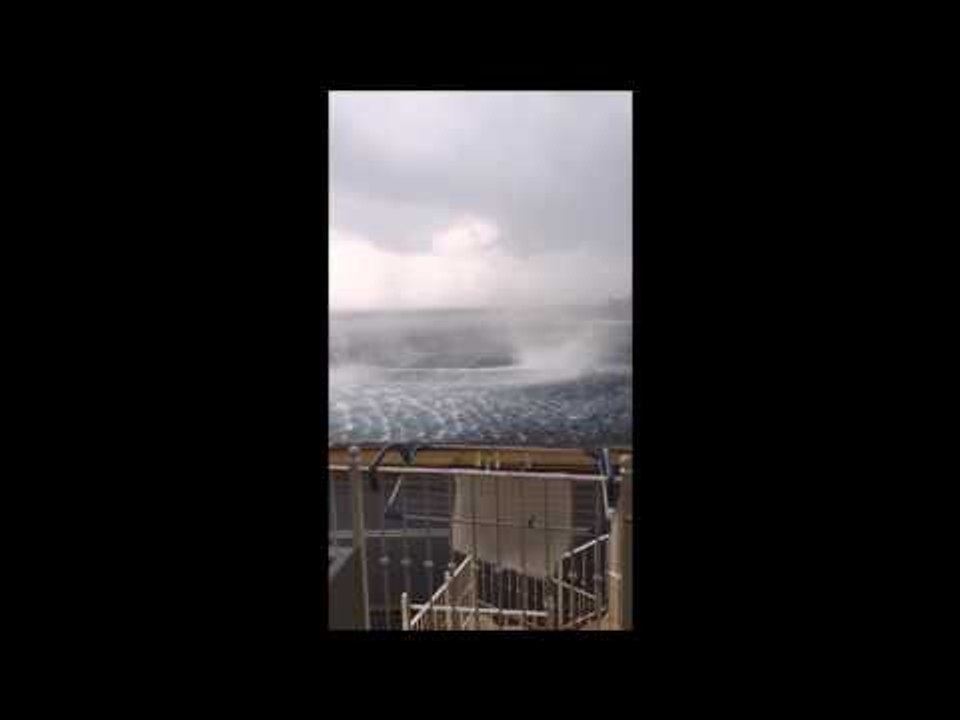 Winds Create Whirlpool-Like Effect in Sea Off Corfu Coast