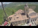 Abeto di Preci (PG) - Terremoto, lavori per chiesa San Martino (26.05.17)
