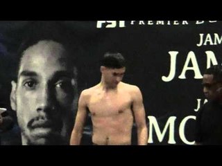 javier molina vs jamal james weigh in and faceoff EsNews Boxing