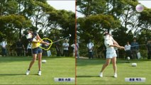【ゴルフスイング】藤田光里・香妻琴乃のスイング比較(サントリーレディスオープン2016)