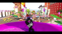 Spider-Man Races The Angry Venom & Disney Mike with his Spider Car in Amazing Town !