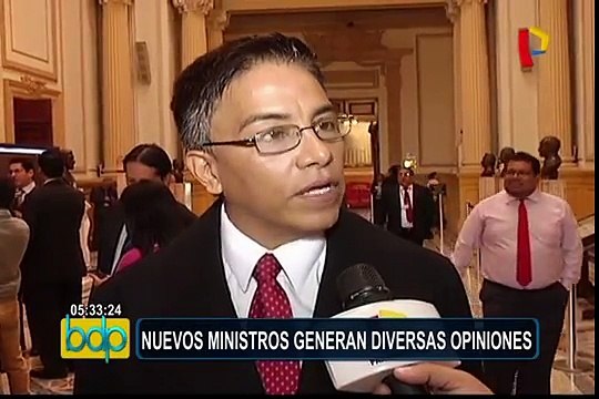 Congreso: nuevos ministros generan diversas opiniones