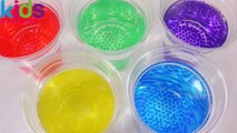 Kidschanel - DIY Syringe How To Make 'Milk Slime Water Balloon' Learn Colors Orbeez Foam Clay-nxjG